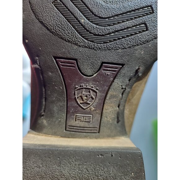 Ariat Men’s Western Leather Cowboy Boots Big Loop Square Toe Green Size 10D - Picture 11 of 15